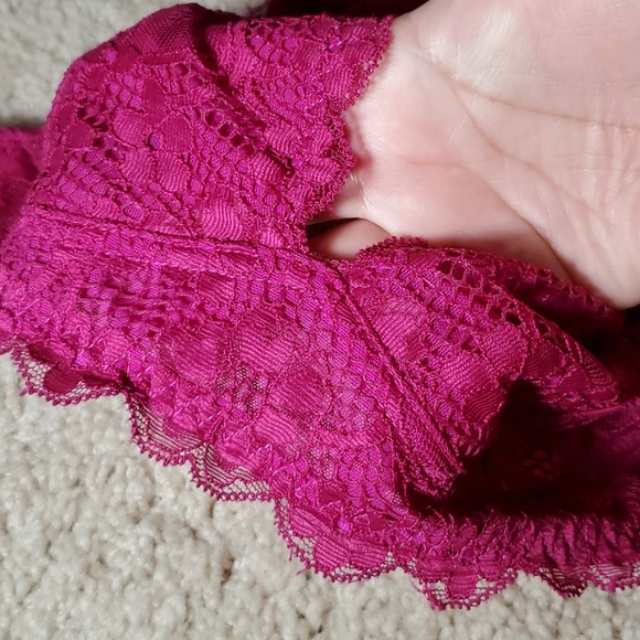 Bright Pink Lace Halter Bralette - Picture 4 of 6